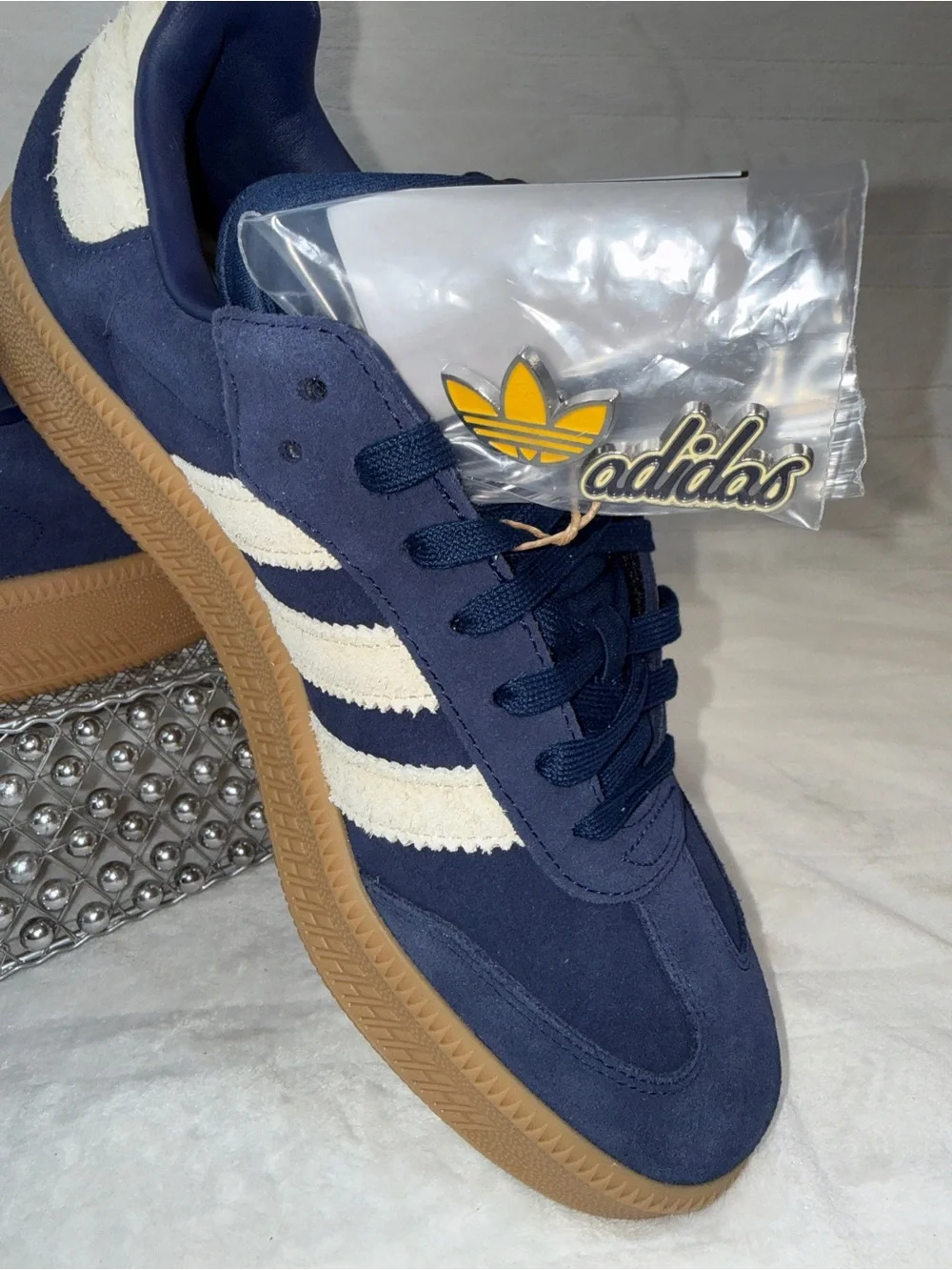 Adidas Samba XLG Navy Suede Sneakers Men’s 11.5 Women’s 12.5 JQ2885 NWT